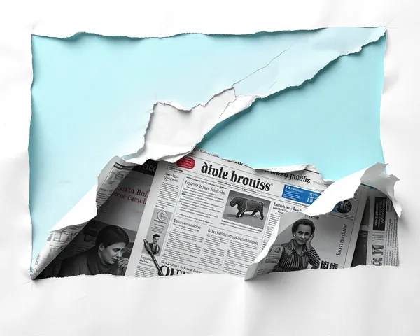 6 Png Newspaper Pages Ripped Out Completely