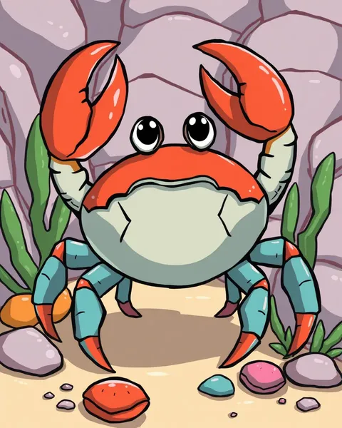 A Cartoon Image of a Crab's Eyes