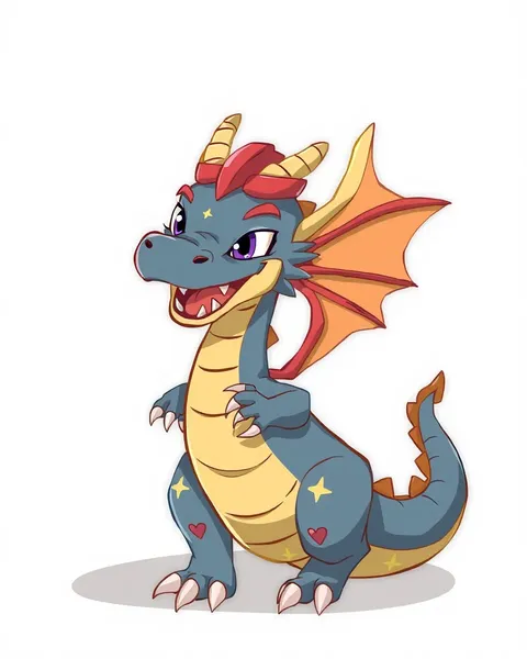 A Cartoon Picture of a Dragon's Body