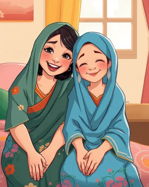 A Cartoon Picture of a Mother's Image