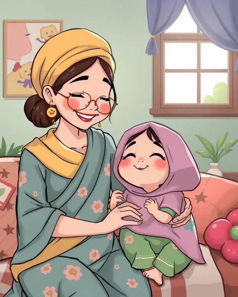 A Cartoon Picture of a Mother's Smile