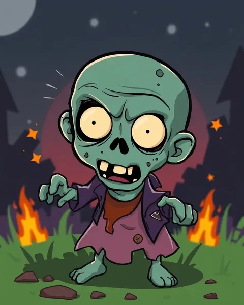 A Cartoon Zombie Picture Example