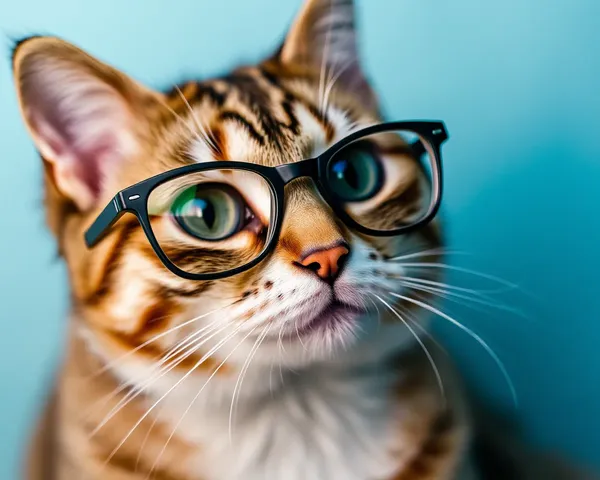 A Cat Wearing Glasses in a Picture