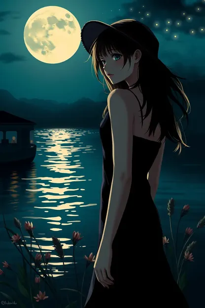 A Girl Illuminated by the Soft Moonlight