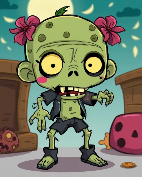 A Picture of Cartoon Zombie Art