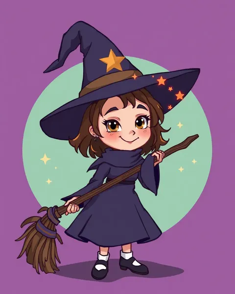 A Picture of a Cartoon Witch's Magic