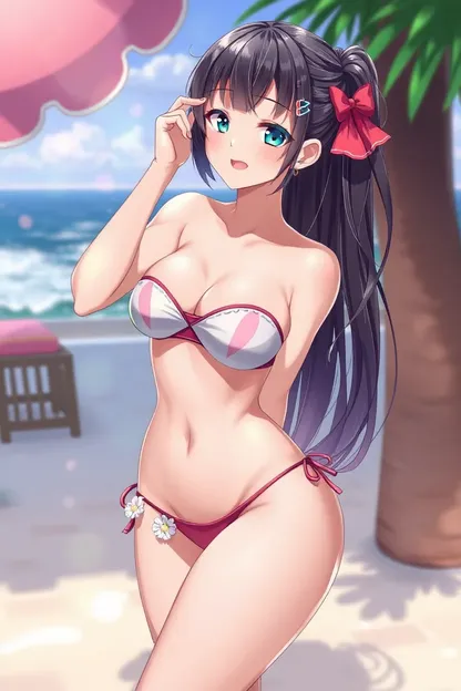 AI Art Girl Wears Cute Bikini