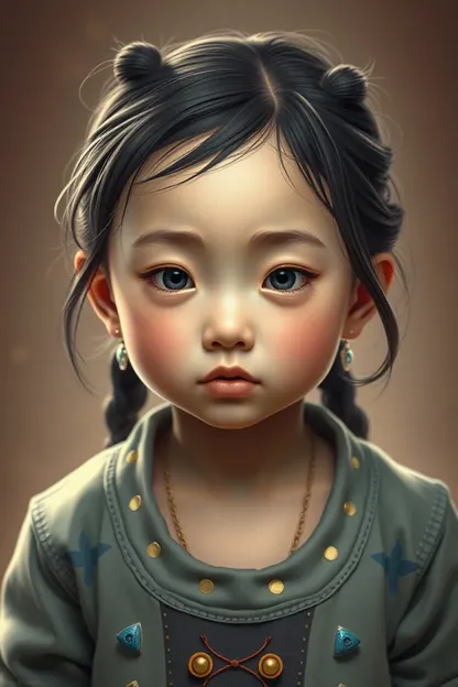 AI Designed Little Girl with Artificial Intelligence