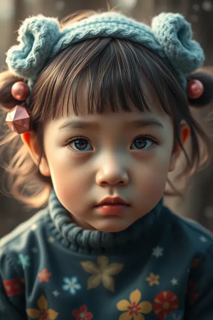 AI Developed Little Girl with Human-Like Features