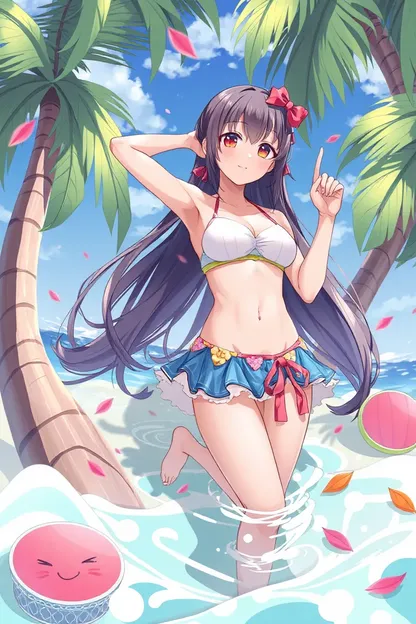 AI Girl's Cute Bikini Artwork