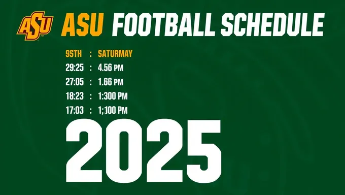 ASU Football Schedule 2025 Confirms Home and Away Games