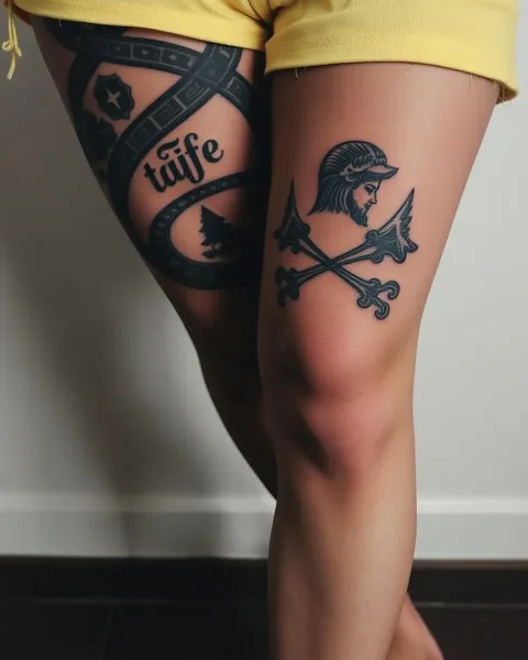 Above Knee Tattoos: A Fashionable Body Art Trend