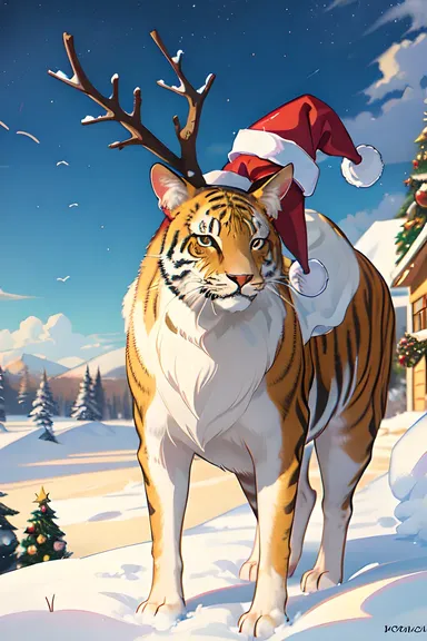 Adorable Animals in Christmas Images and Scenes