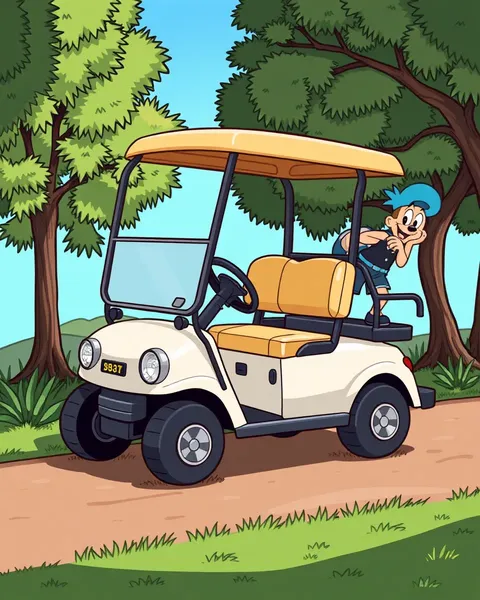 Adorable Cartoon Golf Cart Pictures Brighten Days