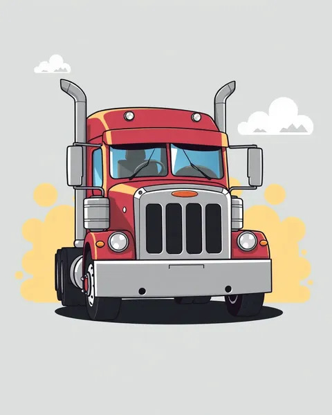 Adorable Cartoon Semi Truck Images for Little Ones