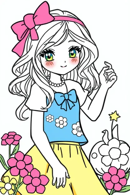 Adorable Girl Coloring Pages for Little Girls