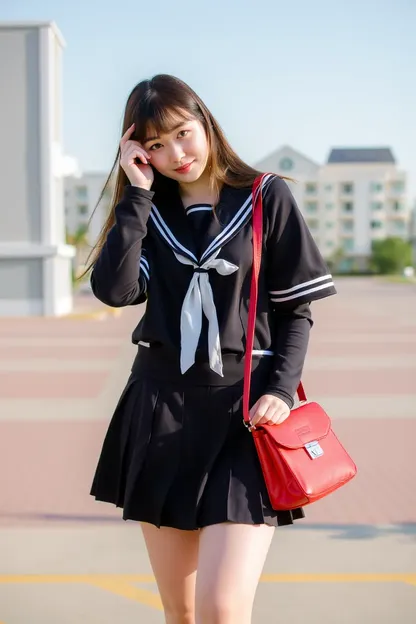 Adult School Girl's Unique Outfit Style