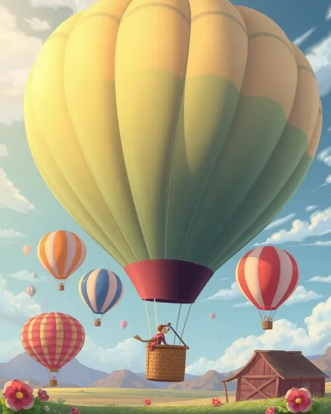 Air Balloon Cartoon Images for Children's Delight