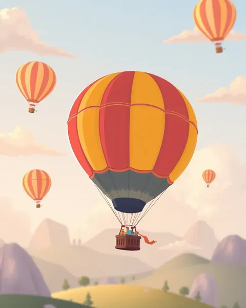 Air Balloon Cartoon Images for Young Imaginations