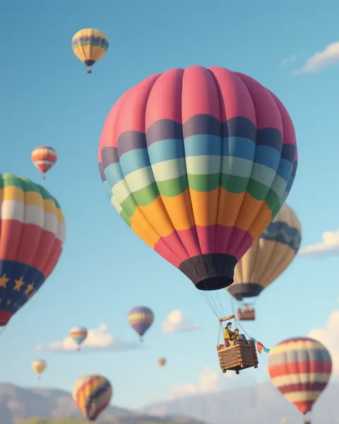 Air Balloon Cartoon Images in Fantasy Land