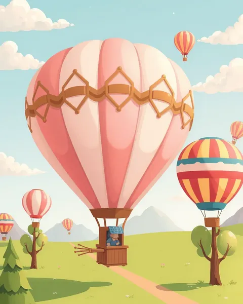 Air Balloon Cartoon Images in Vibrant Colors