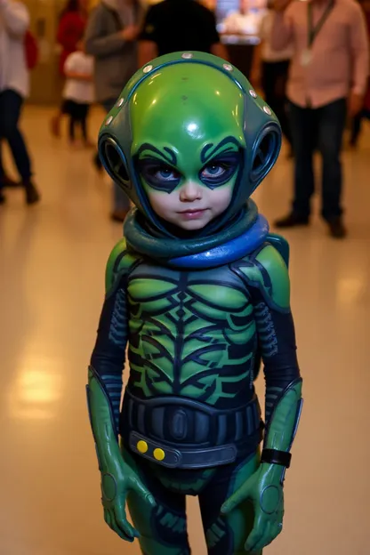 Alien Costume Girl Wears Unusual Outer Space Outfit