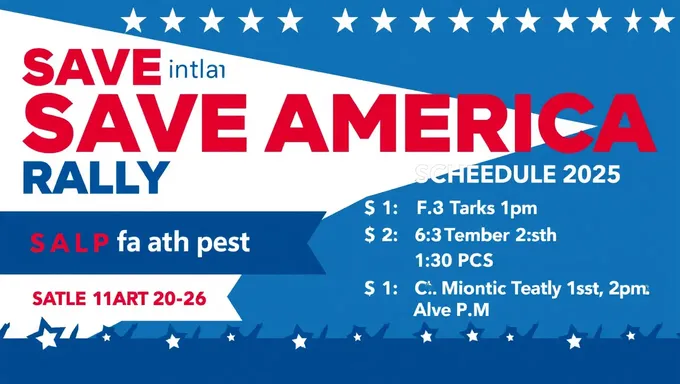 America Save Rally Schedule for 2025 Released