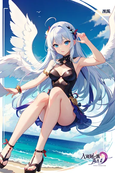 Anime Angel Images Capture Heavenly Landscapes