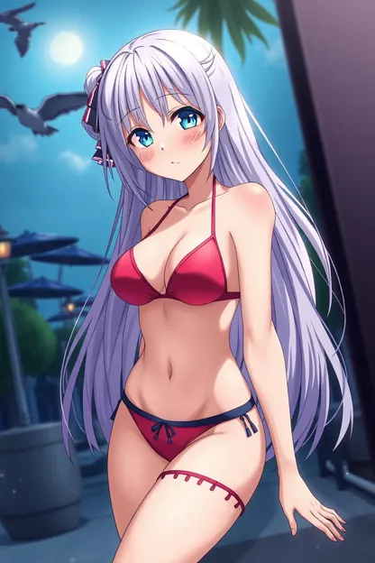 Anime Girl's Tit and Bikini Scene