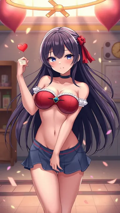 Anime Girl Boobs Revealed in Anime Illustrations