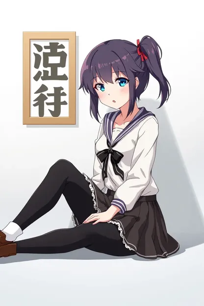 Anime Girl Sitting in a Beautiful Pose