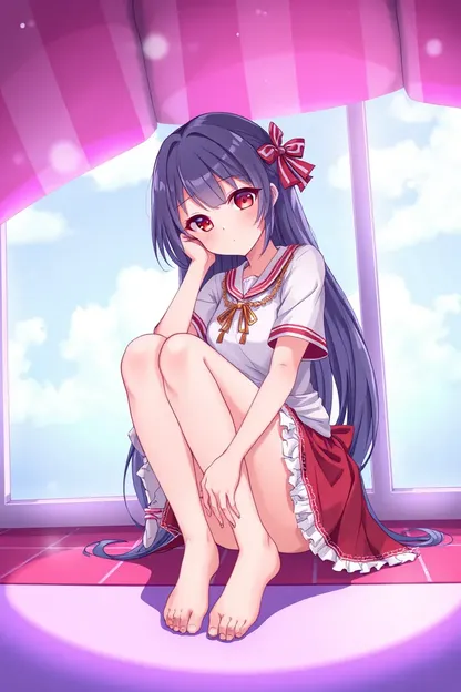 Anime Girl Sitting with a Sassy Pose