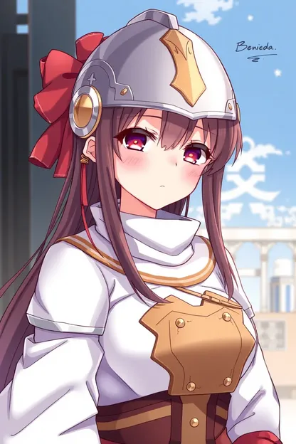 Anime Girl Wears Sallet Helmet