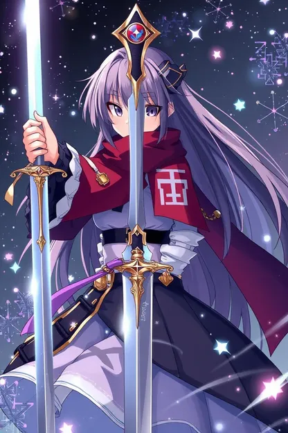 Anime Girl Wields Shining Silver Sword