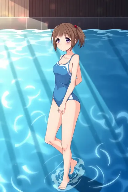 Anime Girl in Swim Suit AI Design