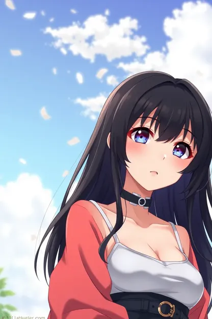 Anime Girl with Black Hair Character