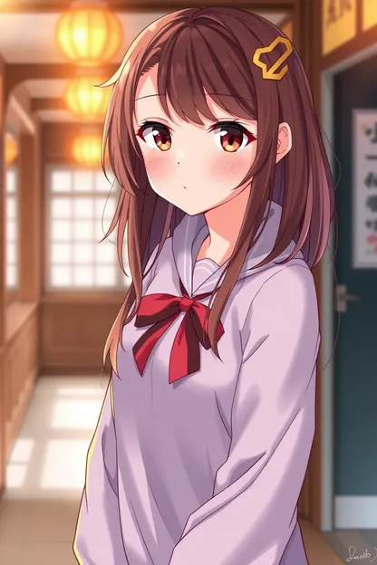 Anime Girl with Brown Hair Description Found