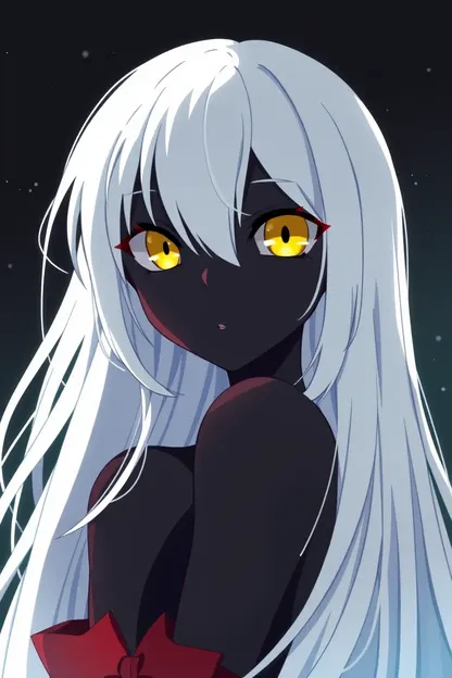 Anime Girl with Vibrant Yellow Eyes