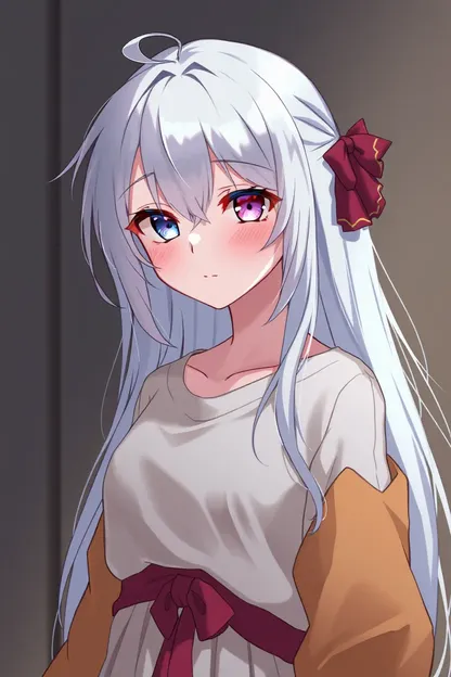 Anime Girl with White Hair Characterizes Unique Style