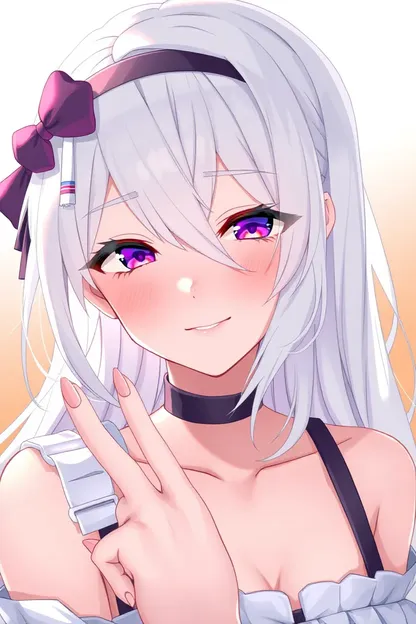 Anime Girl with White Hair Describes Unique Character Feature