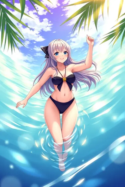 Anime Girls in Swimsuit Gif Online Database