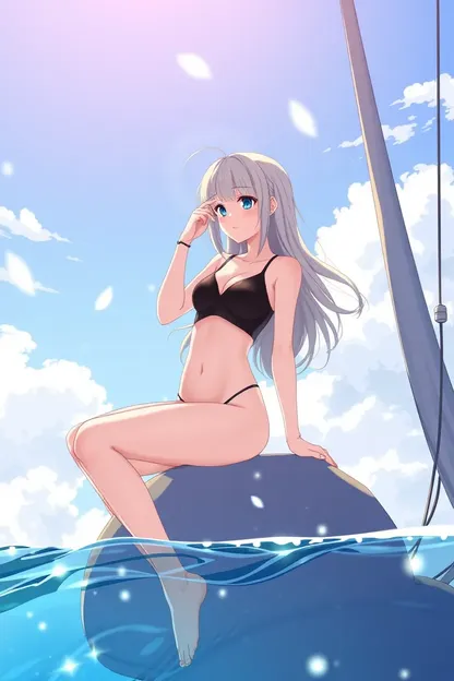 Anime Girls in Swimsuit Gif Wallpaper Collection