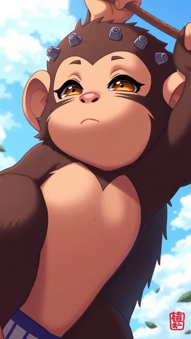 Anime Monkey on Boobs Gif: Anime Monkey's Boobs Gif Laughter Guaranteed