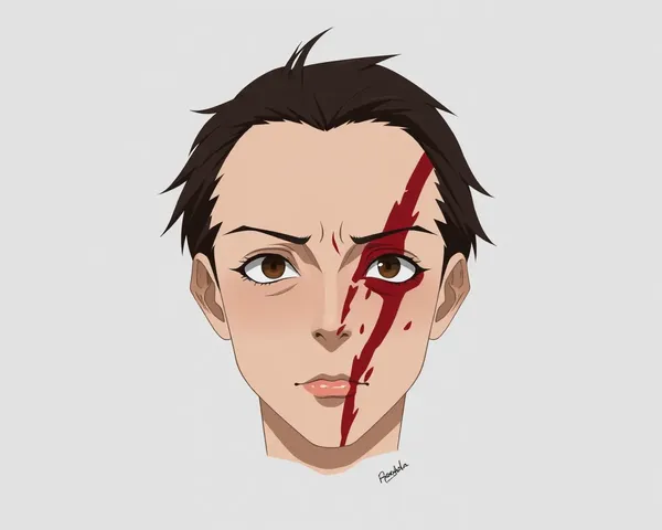 Anime Scar Face PNG File Available