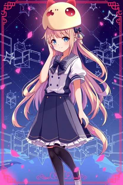 Anime Wallpaper Girl with Cute Outfit and Accessories