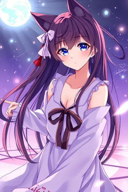 Anime Wallpaper Girl with Long Hair and Cute Expression