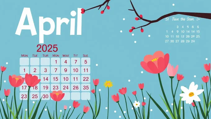 April 2025 Printable Calendar for Your Convenience