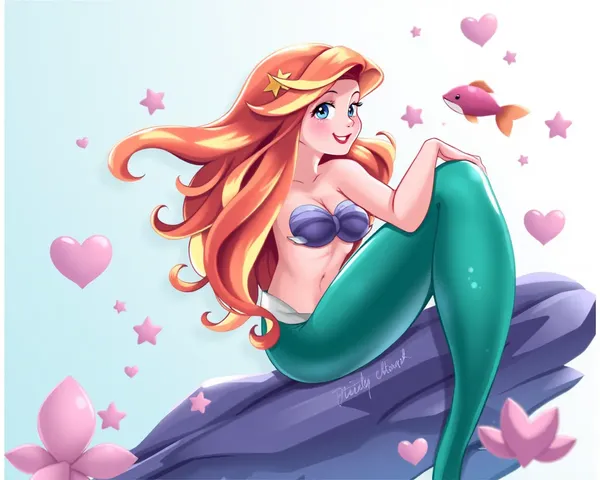 Ariel PNG Image Displayed on Screen