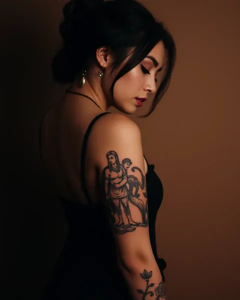 Arm Tattoos on Woman with Unique Designs