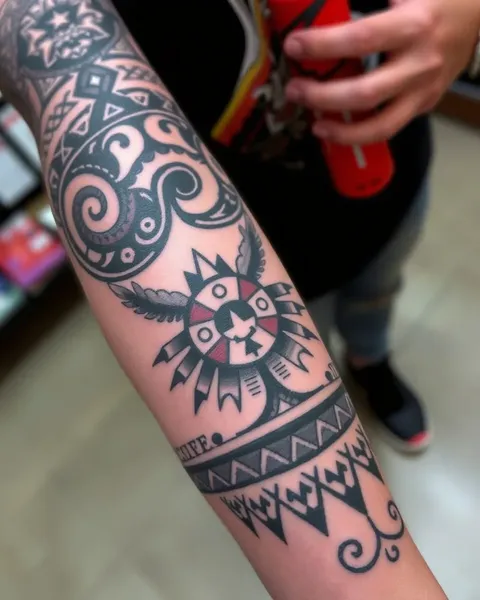 Arm Tattoos with Aztec Warrior Designs